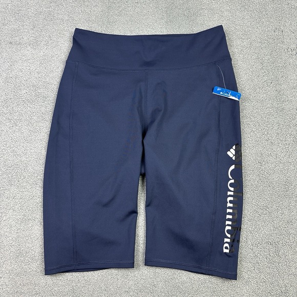 Columbia Pants - Columbia Shorts Womens Medium Blue Pull On Stretch River 1/2 Tight Outdoor New